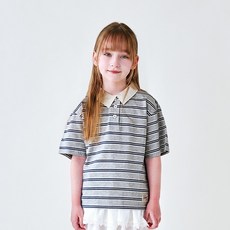WALTONKIDS 兒童翻領橄欖球條紋T恤