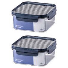 LocknLock 樂扣樂扣 Modular 正方形積木晶透保鮮盒, 2個, 1L