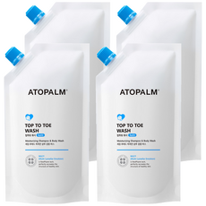 ATOPALM 愛多康 從頭到腳洗髮沐浴露 補充包, 4個, 250ml