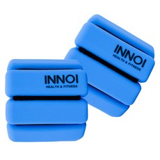 Innoi 負重帶 手腕腳踝啞鈴 矽膠沙袋 2入組, 藍色, 1.8kg