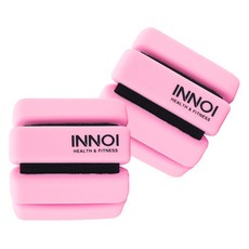 이노이 중량밴드 손목 발목아령 실리콘 모래주머니 2p 세트, 핑크, 450g