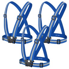 엑스밴드 안전 반사조끼, 블루, 3개