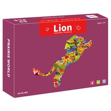 艾米購物 兒童拼圖 80片 3.5歲以上 益智玩具, 獅子, 1個