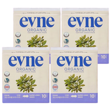evne Organic優質衛生棉, 4包, 夜用型(43cm), 10片