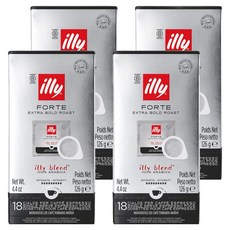 일리 엑스트라 볼드 로스트 파드 캡슐커피, 7g, 4개, 18개입