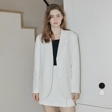 yuppe 女款寬版花呢外套