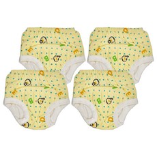 PUKU 藍色企鵝 學步尿布褲 黃色 6-12個月, M60-80cm, 4個