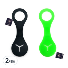 DING DONG PET 寵物免持拾便袋矽膠固定夾組, A(黑色 + 綠色), 2套