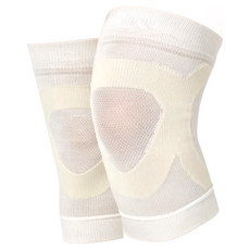 Cervin 日本製 真絲針織輕柔護膝 J11-04-01 膝圍25~45cm, 象牙白色, 1雙