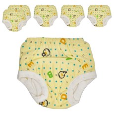 PUKU 藍色企鵝 學步尿布褲 黃色 6-12個月, M60-80cm, 6個