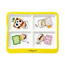 유유 짱구 4절 반찬 나눔접시, 혼합색상, 1개