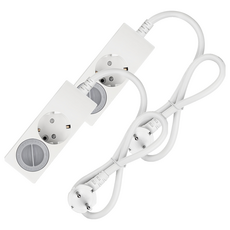 SWEET HOME 韓國製造 一般接地延長線 2孔+安全蓋 1入, 2套, 0.7m