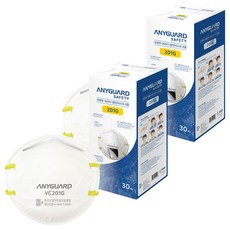 애니가드 세이프티 안면부 여과식 방진마스크 일반형 2급 30p, 2개, 화이트