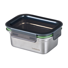 LocknLock 樂扣樂扣 Stackable 不鏽鋼保鮮盒 500ml, 1個, 盒身 + 上蓋