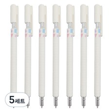 문구담 고급샤프 0.5mm 7p, 화이트, 5세트