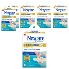 3M Nexcare 人工皮防水透氣繃 滅菌 6片, 6盒