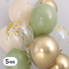 조이파티 천장풍선 4색 세트 컨페티, 혼합색상, 5세트