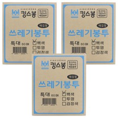 KINGSBONG 回收用塑膠袋 白色, 80L, 60枚, 3盒