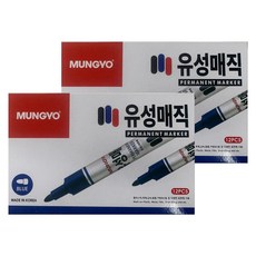 MUNGYO 油性麥克筆, 藍色, 24個