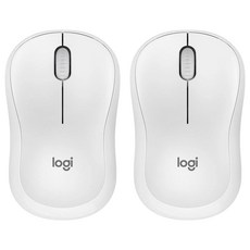 logitech 羅技 靜音藍牙滑鼠 2個, 白色, M240