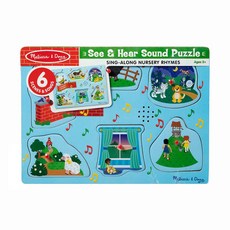 Melissa&Doug 瑪莉莎 聲音拼圖 英文童謠, 1組, 6