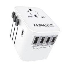 ALPHAPLAN 28W 海外旅行用萬用轉接頭 白色 JY-305B, 1個