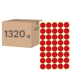鶴屋 圓形 圓點標籤 151B 紅色, 3個, 440個裝