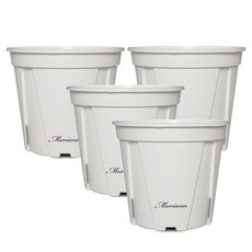 MORIANN 環保透氣花盆, 白色, 4個