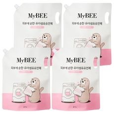 MyBEE 溫和親膚嬰兒衣物柔軟精 甜蜜觸感香 補充包, 4個, 2.1L