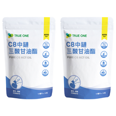 TRUE ONE 食在加分 C8中鏈三酸甘油酯 100%椰子油, 15包, 10ml, 2袋
