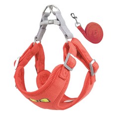 TU 狗狗胸背帶 + 牽繩, 1套, 橘色