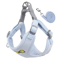Duomm Teu狗狗胸背帶+牽繩, 1套, 藍色