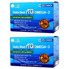 Daily Best Daily Best rTG Omega-3膠囊, 180顆, 2盒