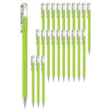 펜텔 매트홉 젤잉크펜 1.0mm, 옐로우 그린, 24개