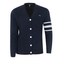 FERRA US 男款防風內襯三線高爾夫針織開襟衫 GRBWG220192