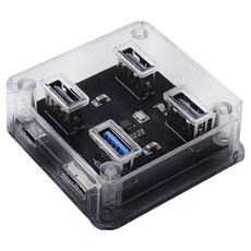 TW烽揚 透明USB3.0, 4 Port 極速集線器 LED燈彩指示燈, CY-H5378, 1個