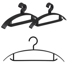 Saenghwalgongsik 基本款防滑衣架, 10個, 黑色