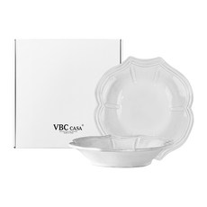 VBC CASA Incanto 巴洛克義大利麵碗組 24cm VBCS004A, 白色, 1套, 義大利麵碗 2入