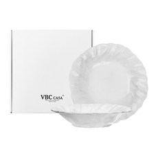 VBCCASA 인칸토 러플 파스타볼 세트 24cm VBCS004E, 화이트, 1세트