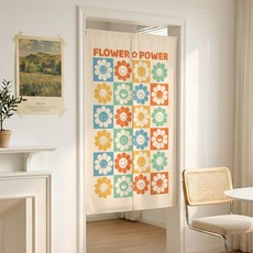 Earth B Good Vibe 隔斷門簾窗簾組, 花卉派對