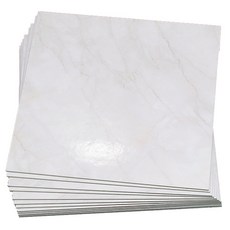 自黏式大理石地板裝飾貼, 比安科象牙白, 12個