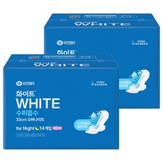 Yuhan Kimberly 日用超薄瞬吸潔翼衛生棉, 夜用型(33cm), 2包, 14片