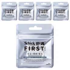 Schick 舒適牌 FIRST TOKYO 第一把刮鬍刀刀頭,5包,2個裝