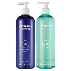 AFTERSWIM 洗髮精 500ml+沐浴露 500ml組, 1組