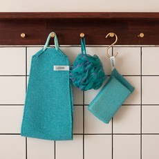 WESSEN 竹製手柄長版沐浴巾組, 1套, 薄荷綠