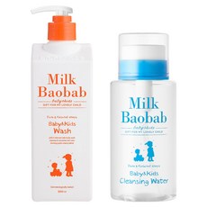 밀크바오밥 베이비앤키즈 클렌징워터 290ml + 바디워시 500ml 세트, 1세트