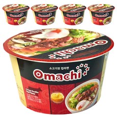 오마치 컵라면 소고기맛 87g, 5개