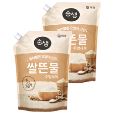 Soonsaem 檸檬淘米水廚房洗潔劑 補充包, 1.2L, 2個