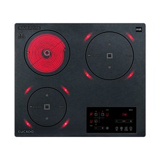 쿠쿠 하이브리드 전기레인지 3구 방문설치, CIHR-FL302FB