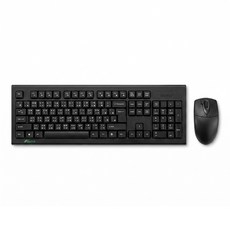 A4TECH 雙飛燕 圓角舒針光鍵鼠組, KR-85U + OP-620D, Black, General type (Full-size)